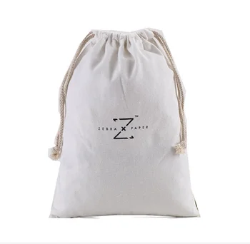 white canvas drawstring bags