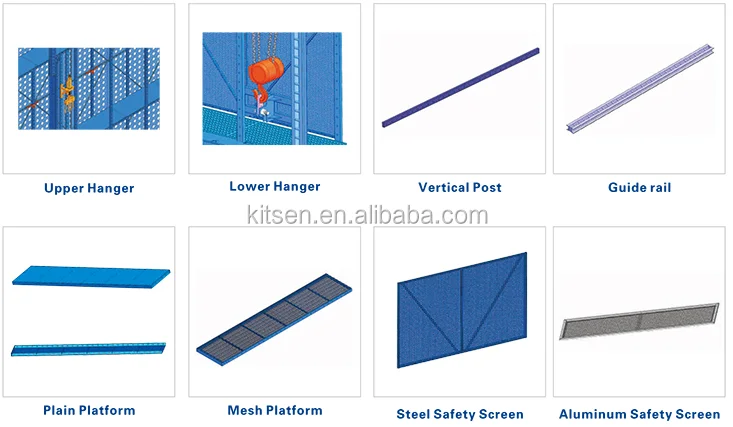 Efficient Mast Climbing Work Platform / Climbing Scaffold for Construction Access