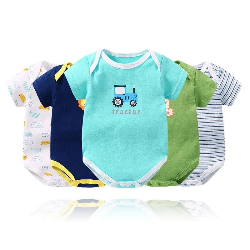 

0-24M Baby Bodysuit Unisex Organic Cotton Short Sleeve Baby Romper