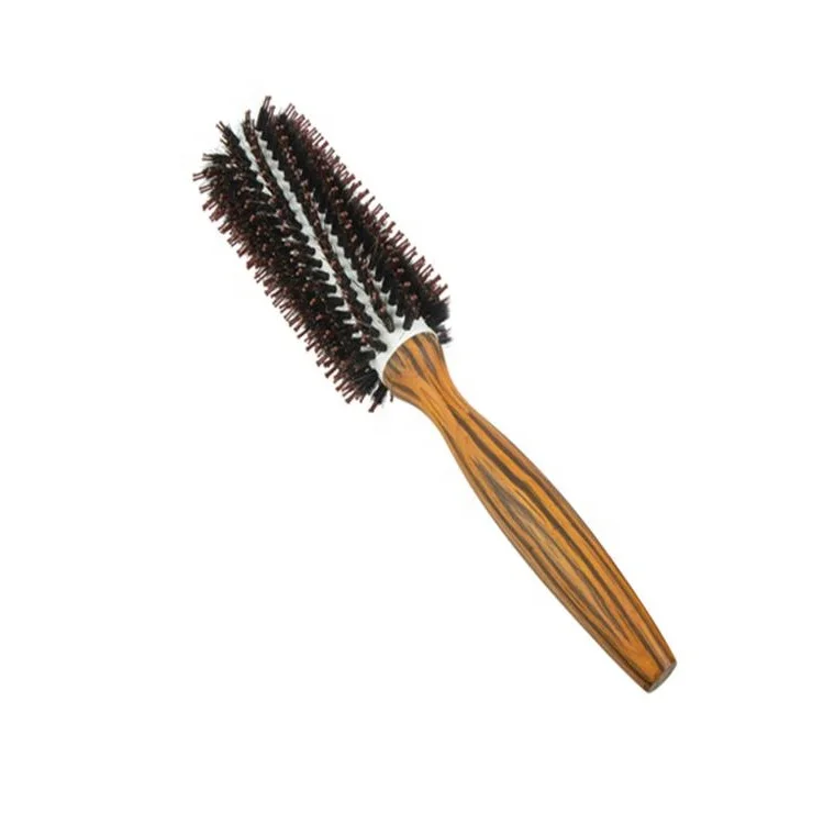 

Professional Custom 360 Round Barrel Boar And Nylon Curved Wave Hair Styling Brush