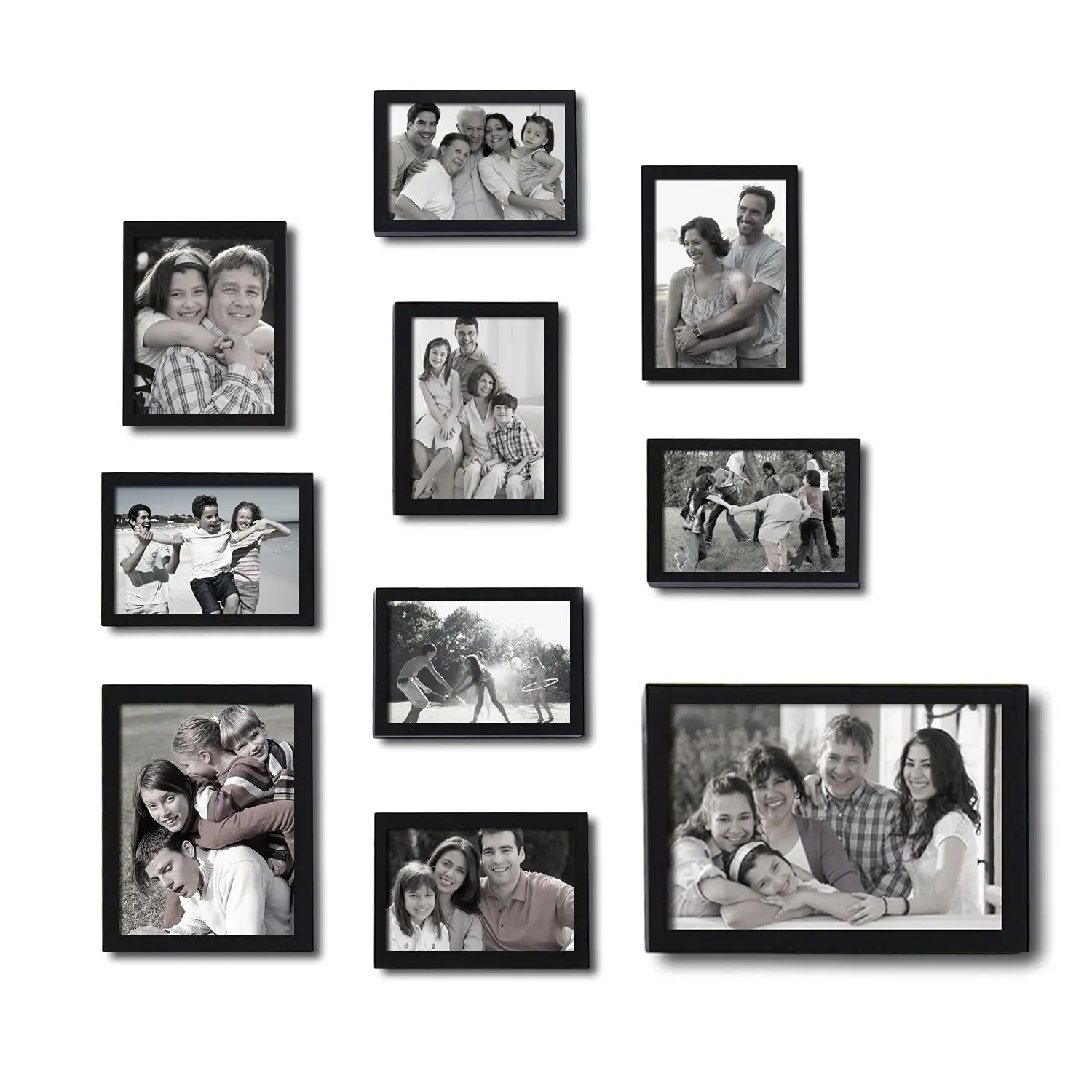 Buy Adeco Pf0053 10 Pieces Picture Frame Set Included Eight 4x6 One 6x8 And One 8x12 Black Photo Frames Wood Decoration For Wall Or Table Top In Cheap Price On Alibaba Com