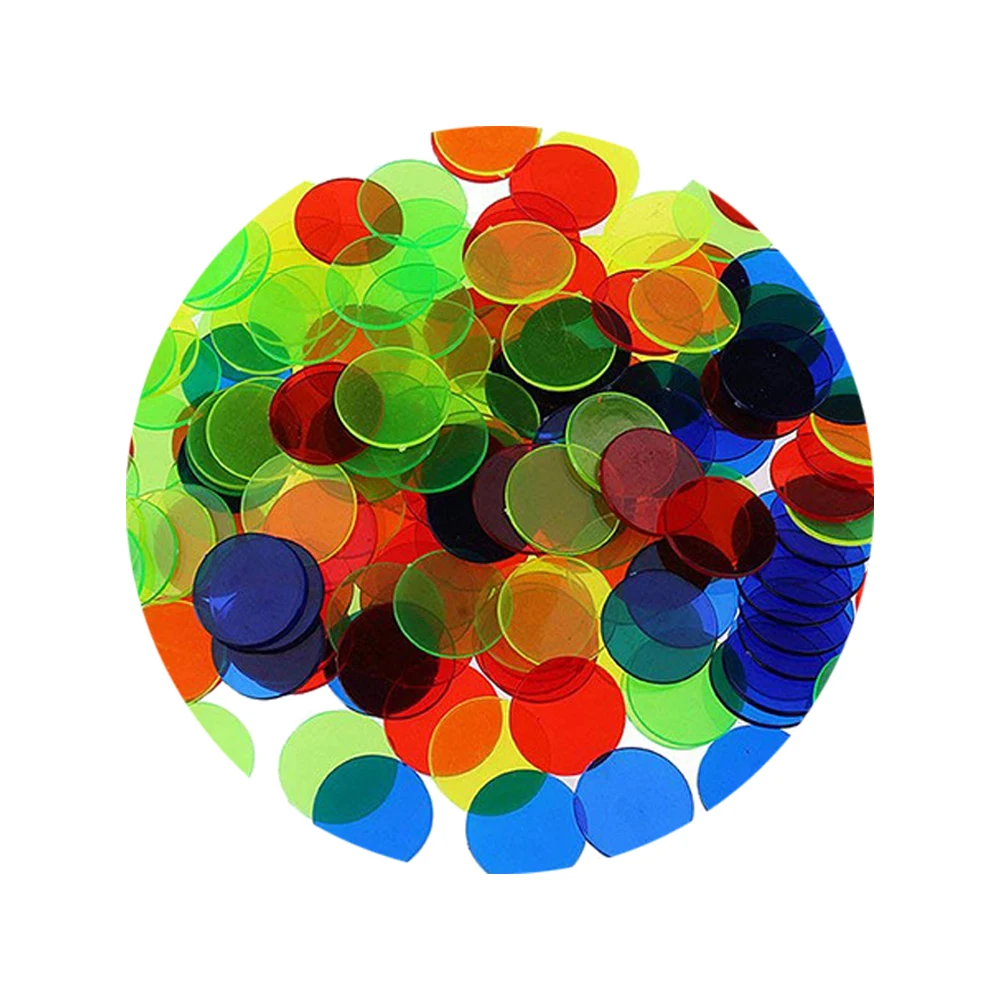 

Promotional Plastic transparent bingo chips Colored Plastic Counters, Colorful