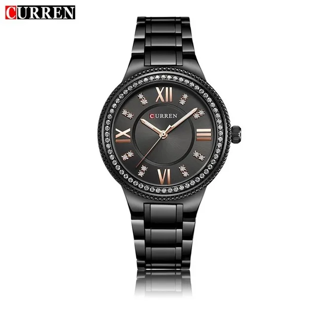 

CURREN 9004 Top Luxury Brand Women Quartz Watch Crystal Design Ladies Wristwatches Relogio Feminino, 6 colors