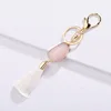 Natural Druzy Stone Thread Fringed Key Chain