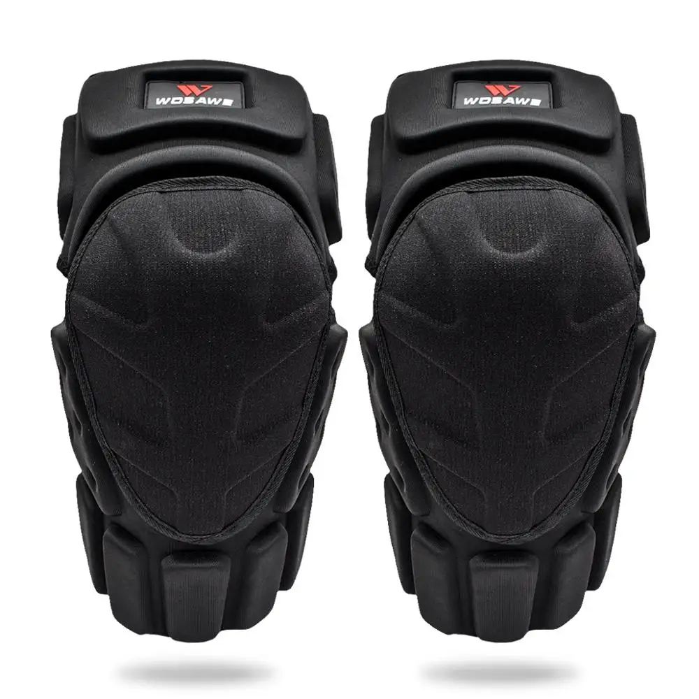 

WOSAWE Adjustable Knee Protector Motorcycle Rides Racing Bicycle and Ridge Sport Ski Kneepads Stab-resistant Scratchproof, As picture