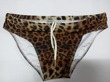 leopard mens swim briefs