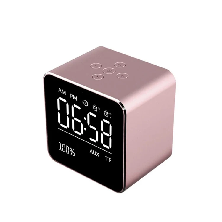 

Mirror led digital alarm clock with bluetooths wireless speaker,music,Thermometer table alarm clock