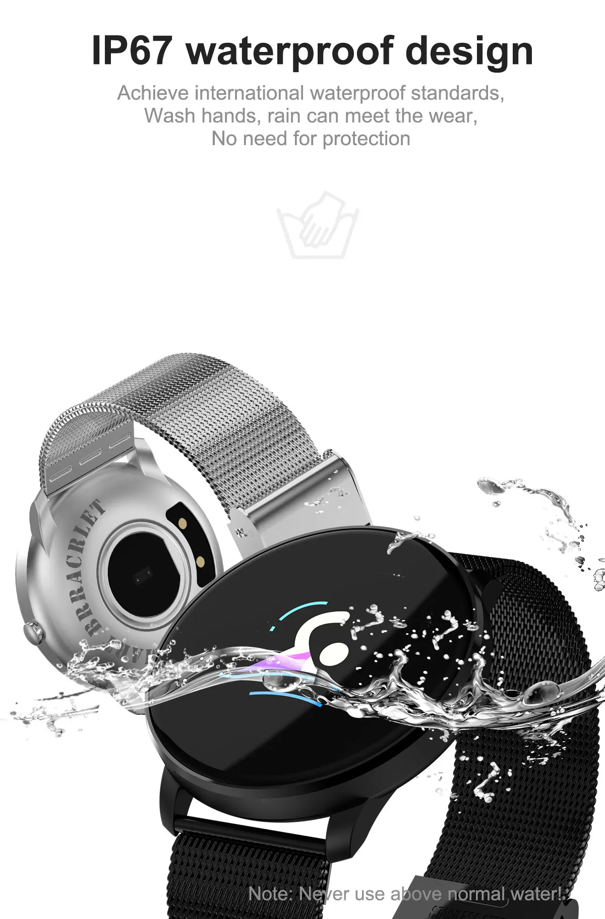 Ip67 Waterproof Smart Watch Cf007 With Heart Rate Fitness Activity Tracker