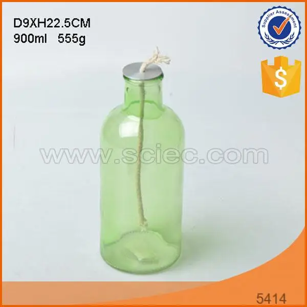 Custom Empty Jar Glass Bottle Lamp Glass Oil Lamp / Oil Lamp Wicks