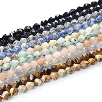 

10mm Natural Faceted Gemstone Loose Beads Round Crystal Energy Stone for Jewelry Making