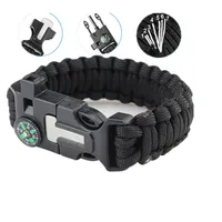 

Paracord Bracelet Survival Gear Kit with Embedded Compass, Fire Starter, Emergency Knife & Whistle Survival Bracelet