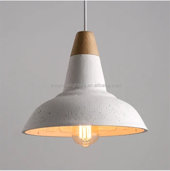 New Product Wood Concrete Lamp Shade Hanging Light Pendant New Product Wood Concrete Lamp Shade Hanging Light Pendant For Home Decoration