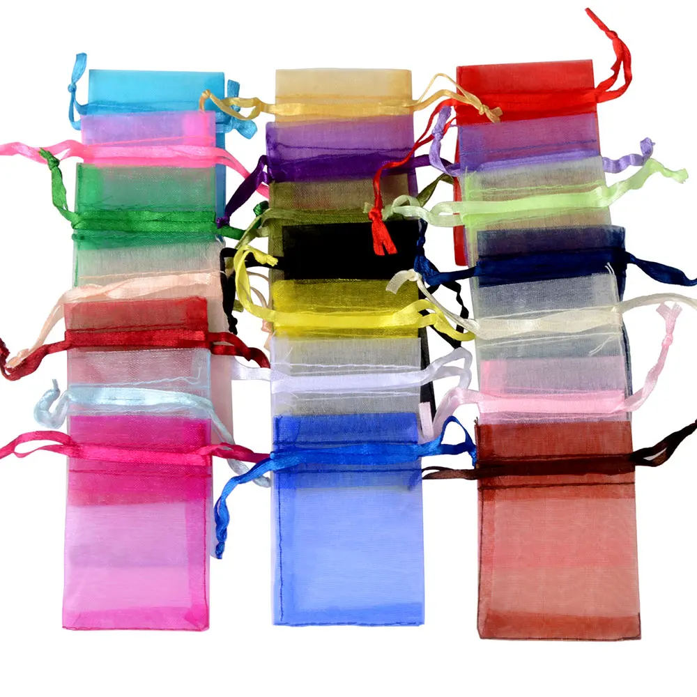 

10*15cm 24Colors Wholesale Jewelry Packing Drawstring Organza Bag Wedding Gift Bags Pouches