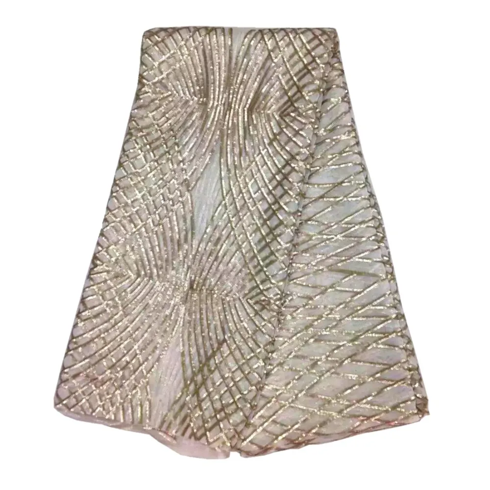 

Free shipping dubai fabric mesh lace dresses for party french sequins lace HY0396