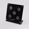 Slant Back Black Acrylic Coin Collection Display Tray Case Holder For 5 Coins