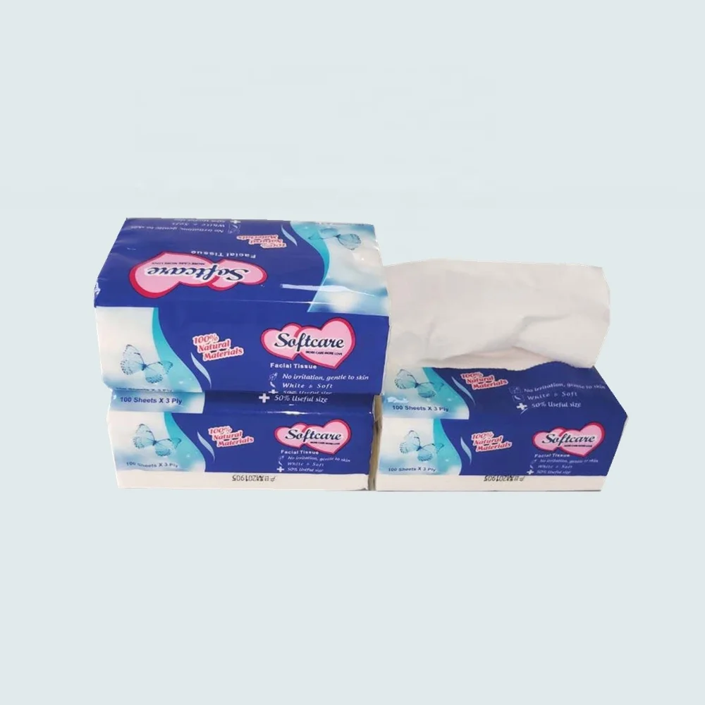 

wholesale box facial tissue paper 2ply 3ply soft facial tissue, White