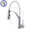 Kitchen usage hot sale high quality and durable chromed silver colour cheap price brass pull down kitchen faucet