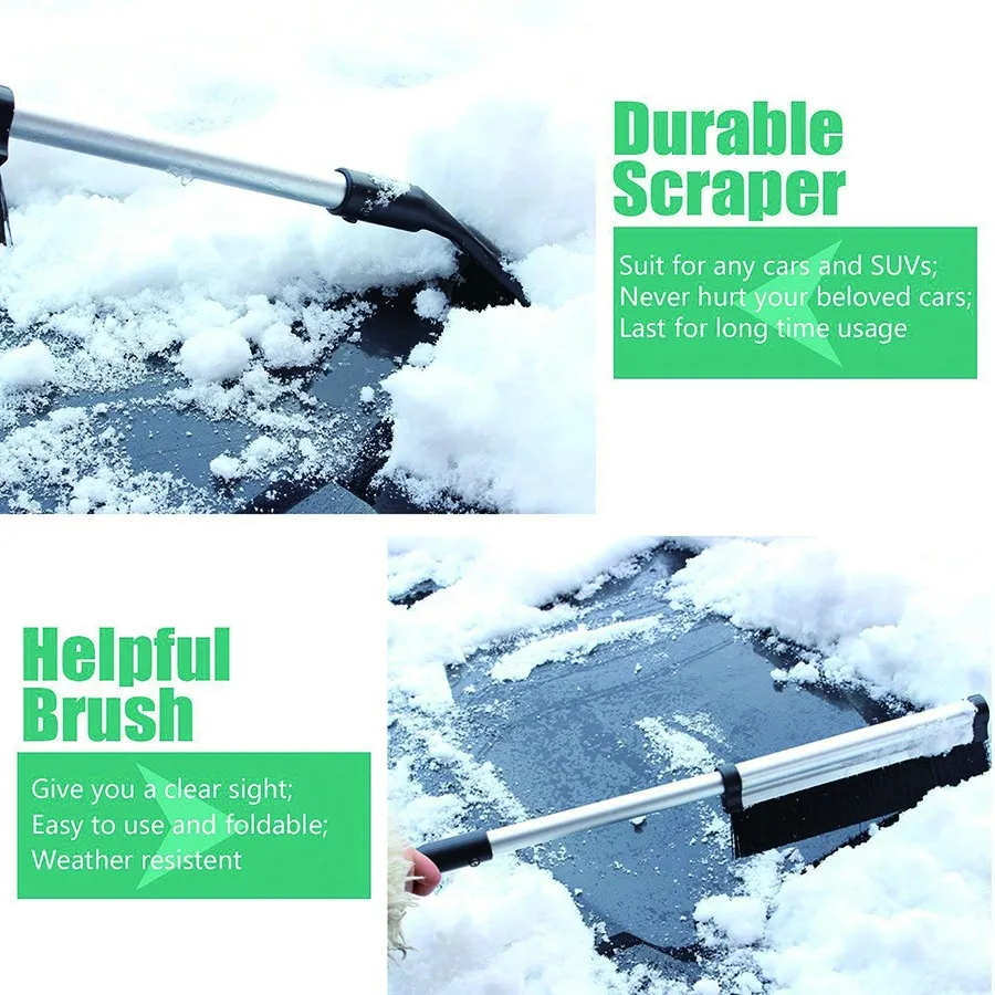 Oem Telescopic Snow Broom With Extend Aluminum Handle Squeegee Ice ...