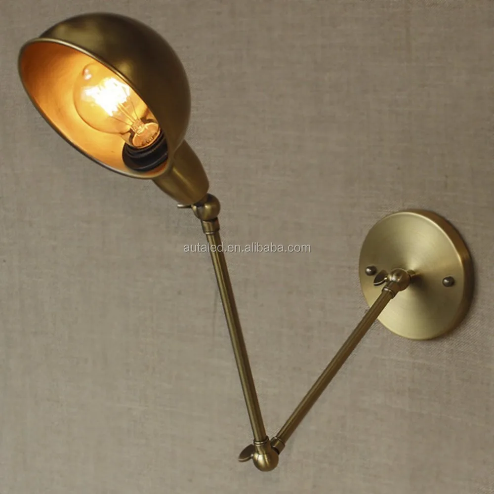 Loft industriale retro fai da te spazzolato ottone plug in ...