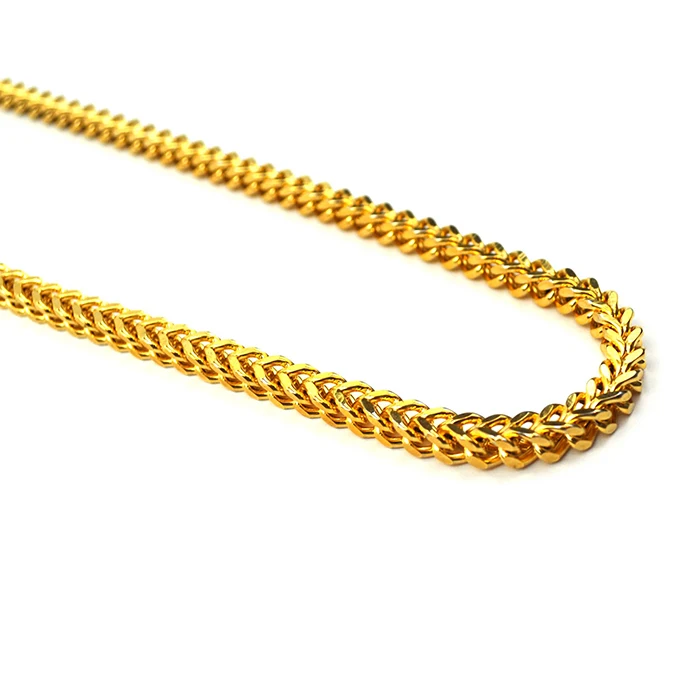 

Miss Jewelry PVD gold franco chain  14k solid gold chain necklace, 14k 18k gold/rose gold/white gold/gun black
