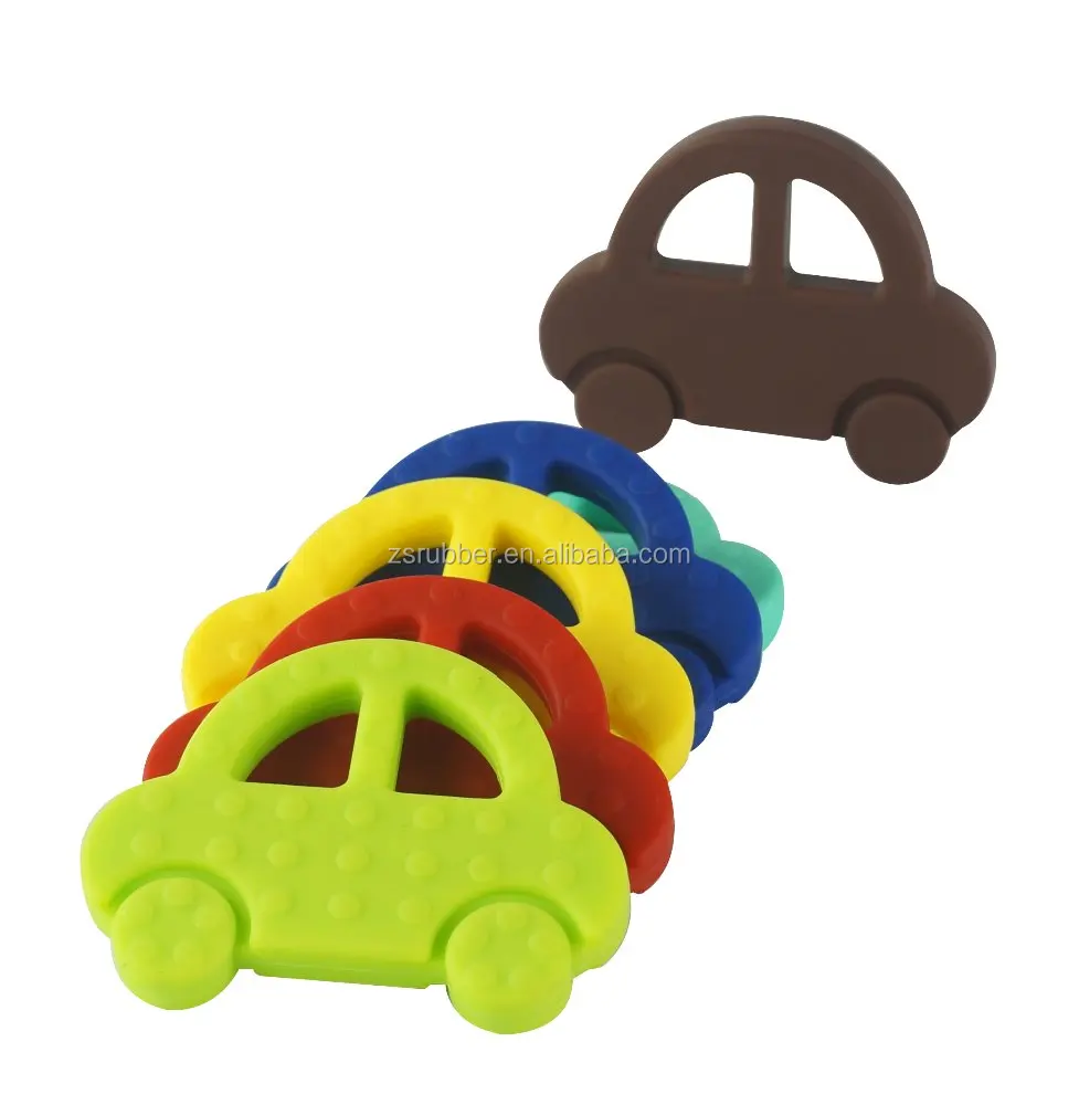 BPA Free food grade silicone baby teether baby's Car teething autism sensory toys