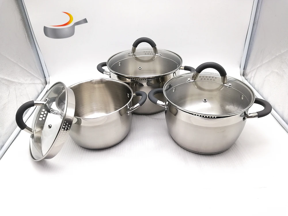 New Design Well Equipped Kitchen 6pcs Stainless Steel Cookware Set ...