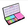 Oempromo customized rectangular pu sticky note pads set