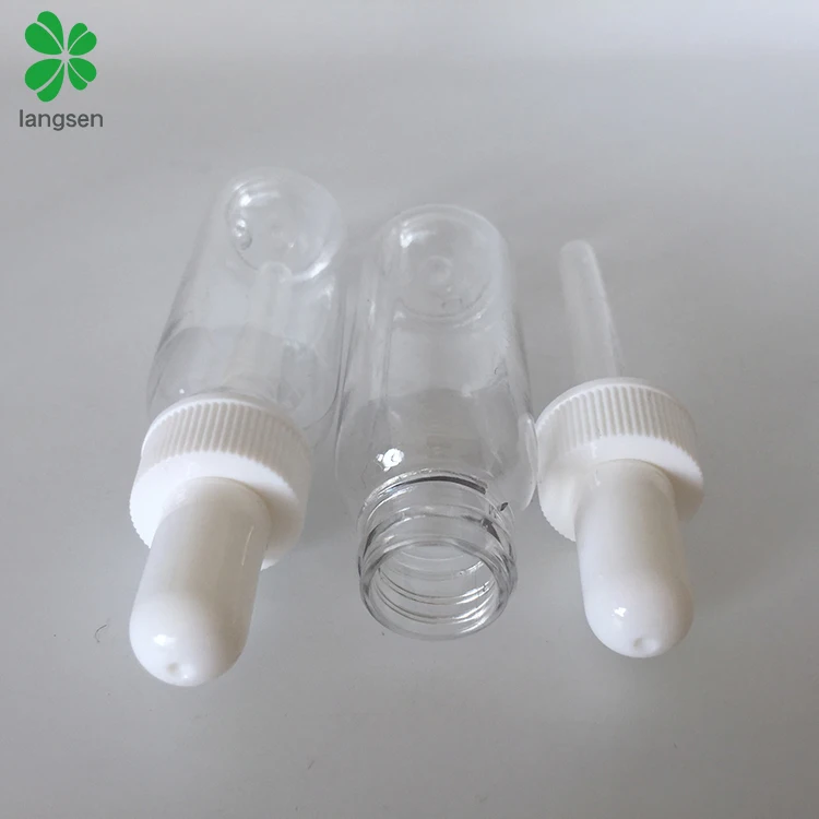 30ml plastic PET clear bottle with dropper