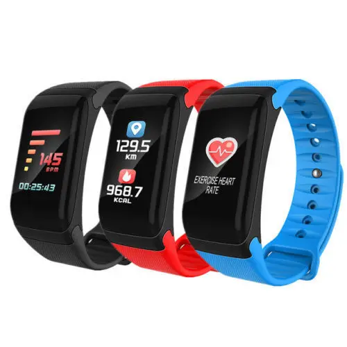 

New Arrival Blood Oxygen Heart rate Monitor IP67 Pedometer F1 PLUS Smart Bracelet Sport Health Wristband, Black;blue;red