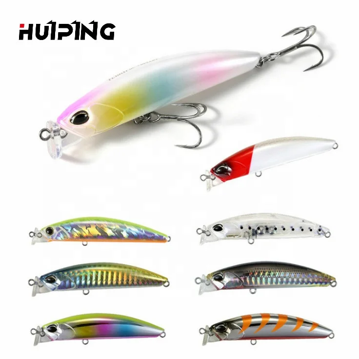 

HUIPING 75mm 10.2g Wobbler Pesca Topwater Hard Bait Fishing Minnow Lure M062, 8 colors