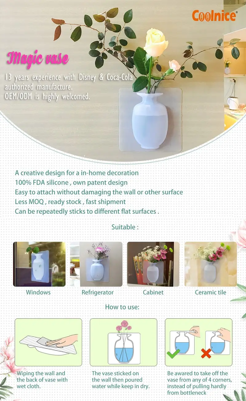壁掛け花瓶壊れない魔法のシリコーン花瓶 Buy シリコーン花瓶 アンブレイカブル花瓶 壁の花瓶 Product On Alibaba Com