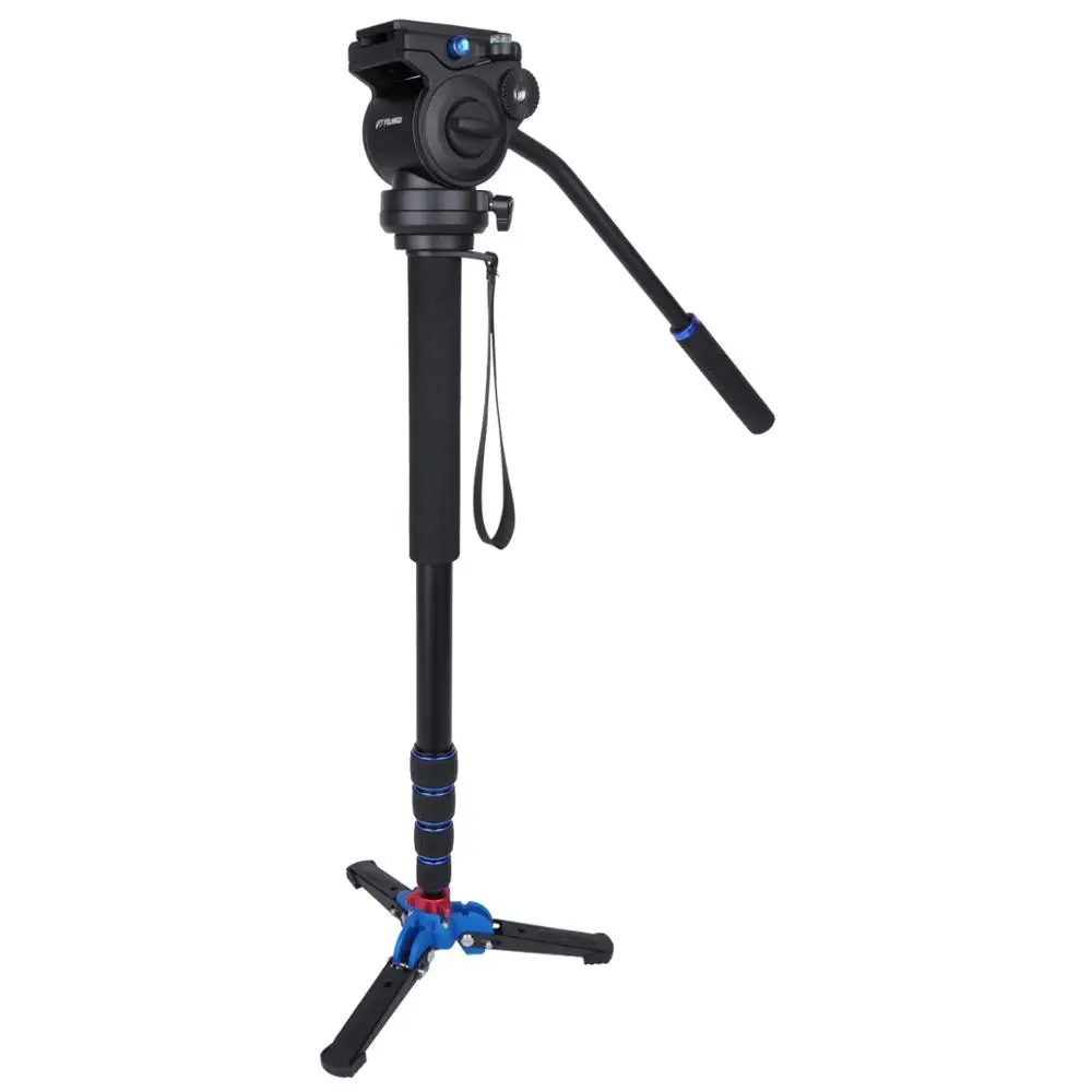 

YELANGU photography camera monopod tripod photo video extendable monopod Aluminum monopod, Black+black