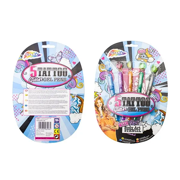 Non-toxic Glitter Assorted Ink Temporary Tattoo Pens For Kids Activity ...