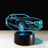 7 colors changeable creative portable SUV van acrylic 3d led table light