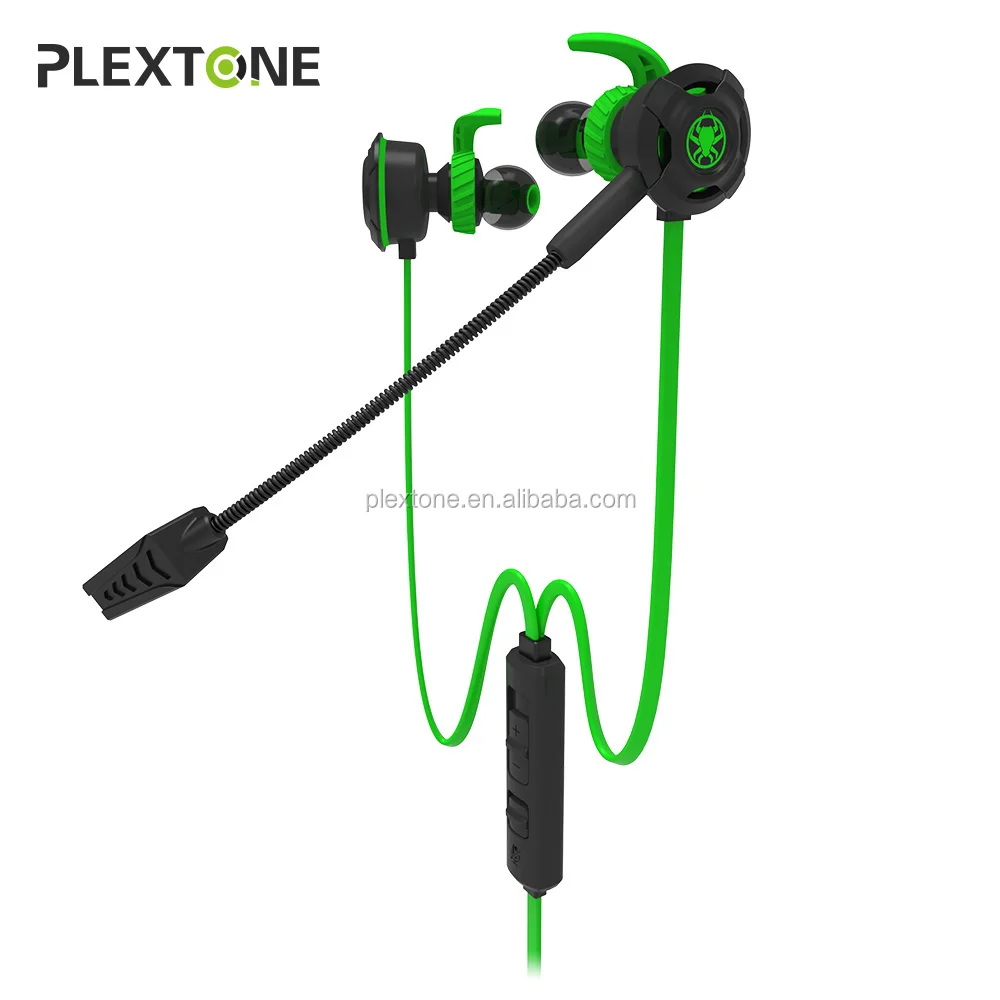 Plextone G30 Game Earphone,Plextone Wired Gaming Earphone with Detachable Long Microphone