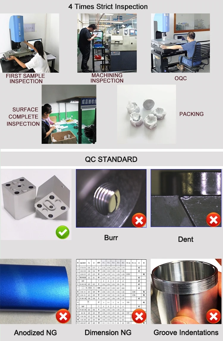 Custom high precision cnc milling machined aluminum machinery parts and components