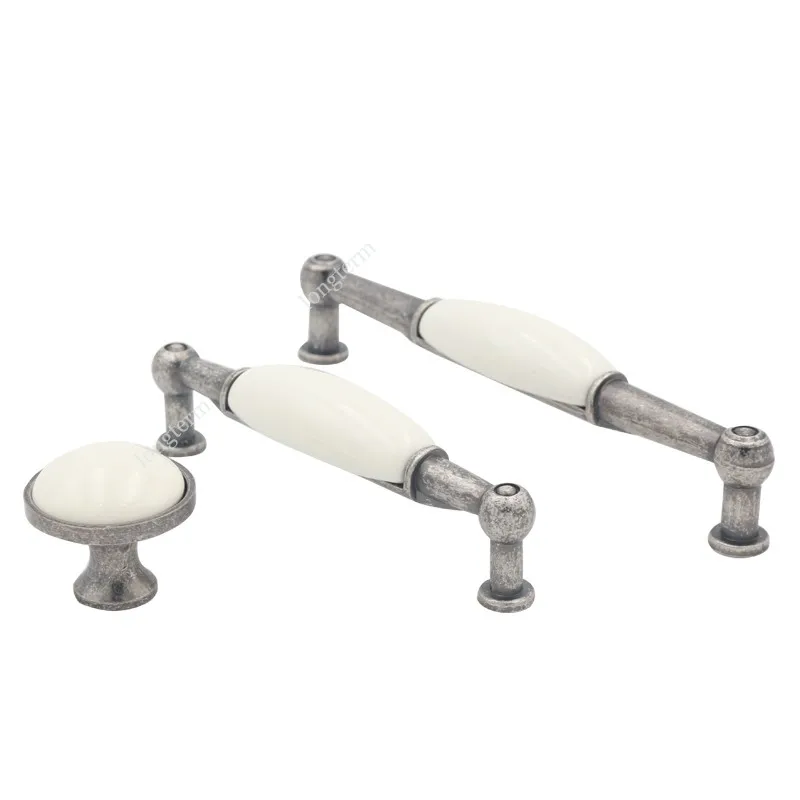 High Quality Beautiful Flower Ceramic Drawer Handle Pulls And