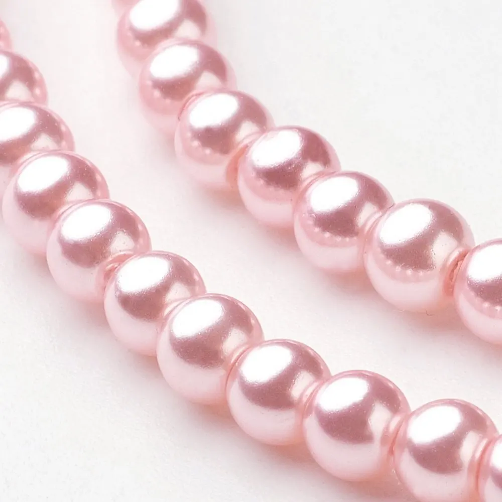 

Pink Glass Pearl Beads