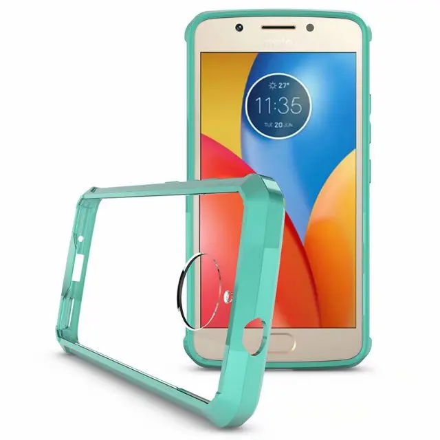 Transparent shockproof hybrid knight case cover armor Slim Armor TPU+PC phone case for Motorola Moto E4