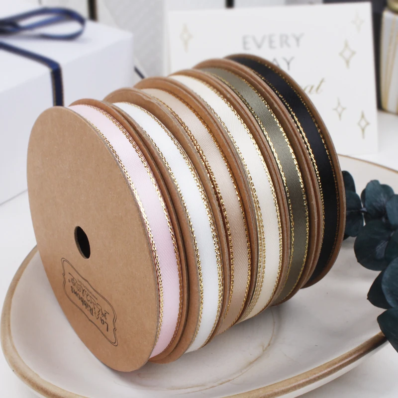 

6mm woven polyester thin satin ribbon for gift packaging