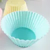 DIY baking tools Food-grade Round Silicon models Muffin Cup Cake Baking Molds