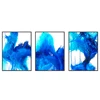 3 Panels Sapphire Blue Modern Canvas Artwork for hotel Decoration