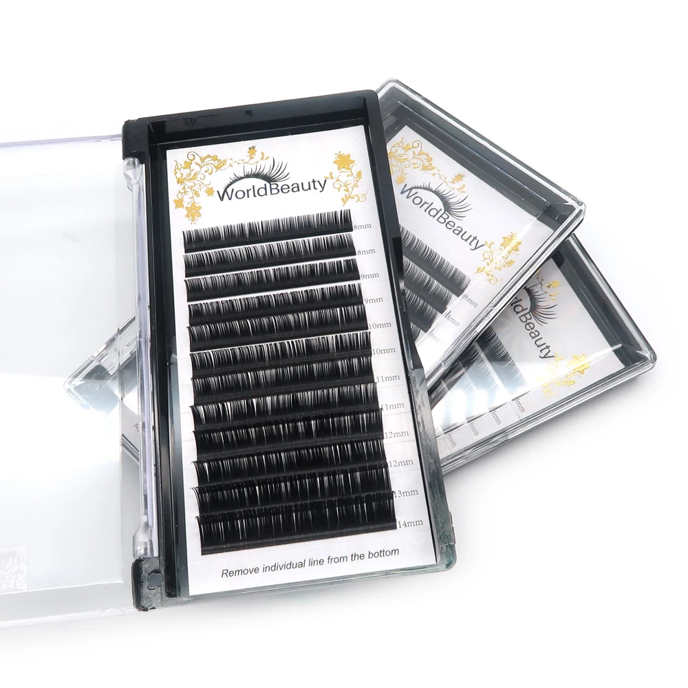 

Worldbeauty Korea Lashes 0.20D Full Set Eyelash Extensions Silk Mink Lash Extensions