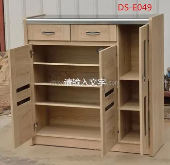 Home Furniture Solid Teak Wood Shoe Storage Cabinet Design