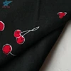 Free new sample woven custom cloth 100% rayon plain black cherry cheap fabric roll