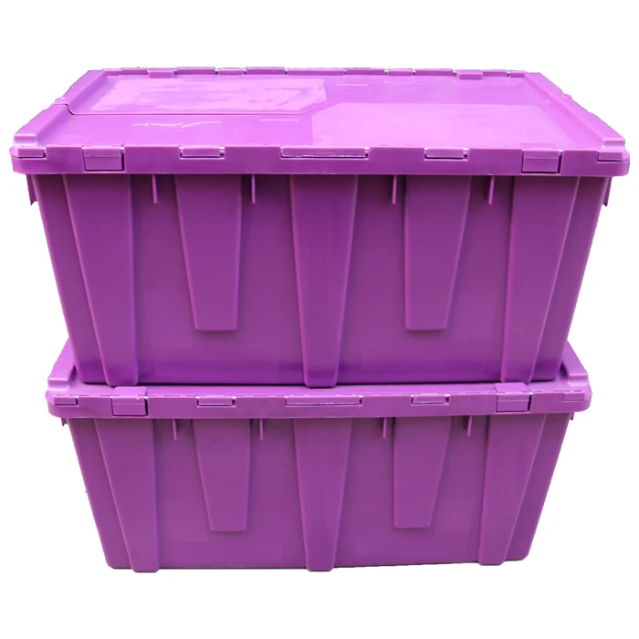 Attach Lids 75l Moving Hinged Plastic Storage Bin Buy Plastic Storage