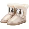2018 new style kids fashion plush lining warm snow half boots for girls