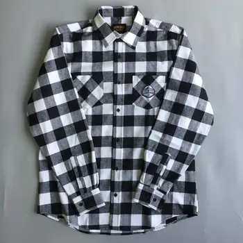 black and white checked shirts