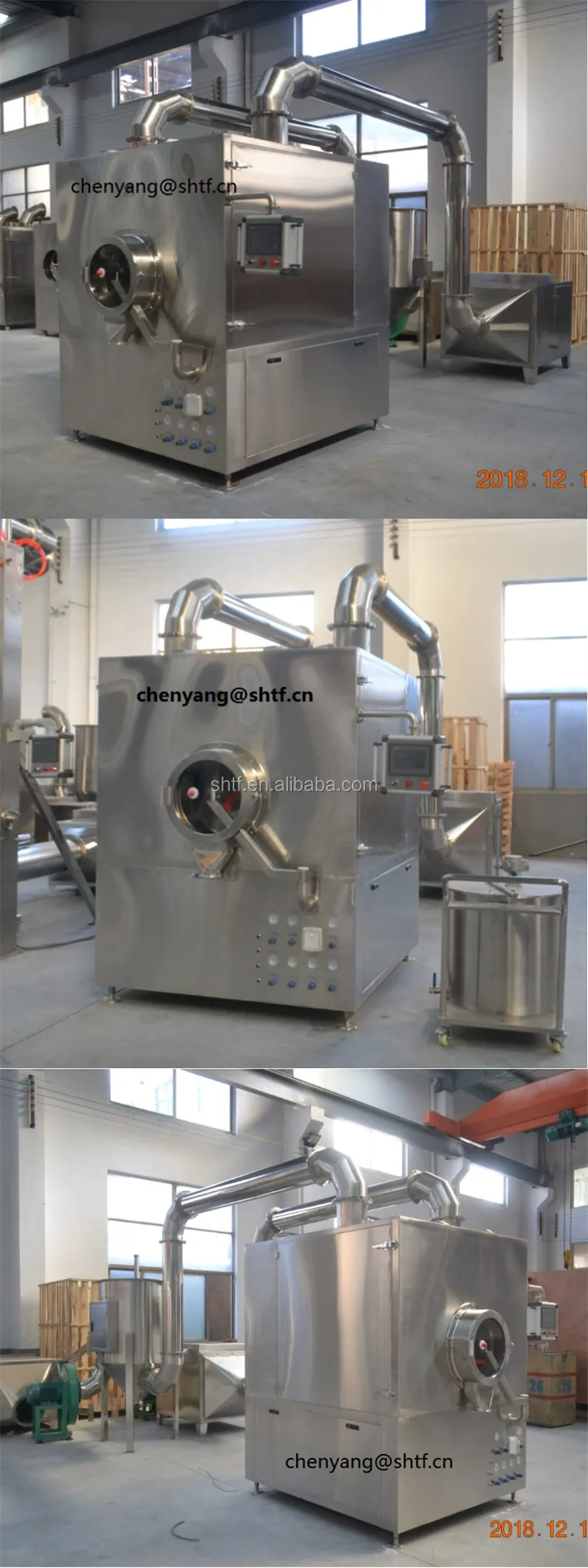 BG80D fully closed pharmaceutical medicine powder granulating machine High Effciency Coating Machine