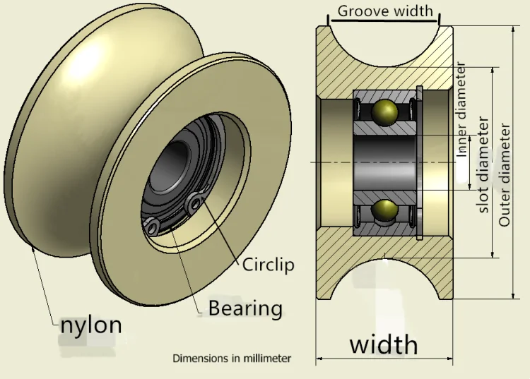 Oily Nylon Pulley Wearresisting H Belt Pulley Steel Wire Rope Plastic